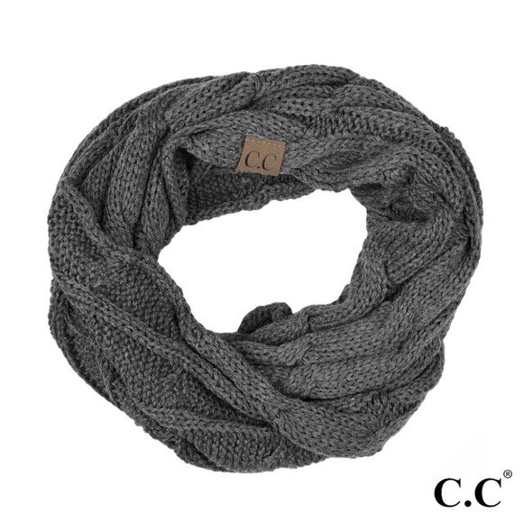 C.C. Melange Grey Beanie & Infinity Scarf Set - Picture 3 of 3